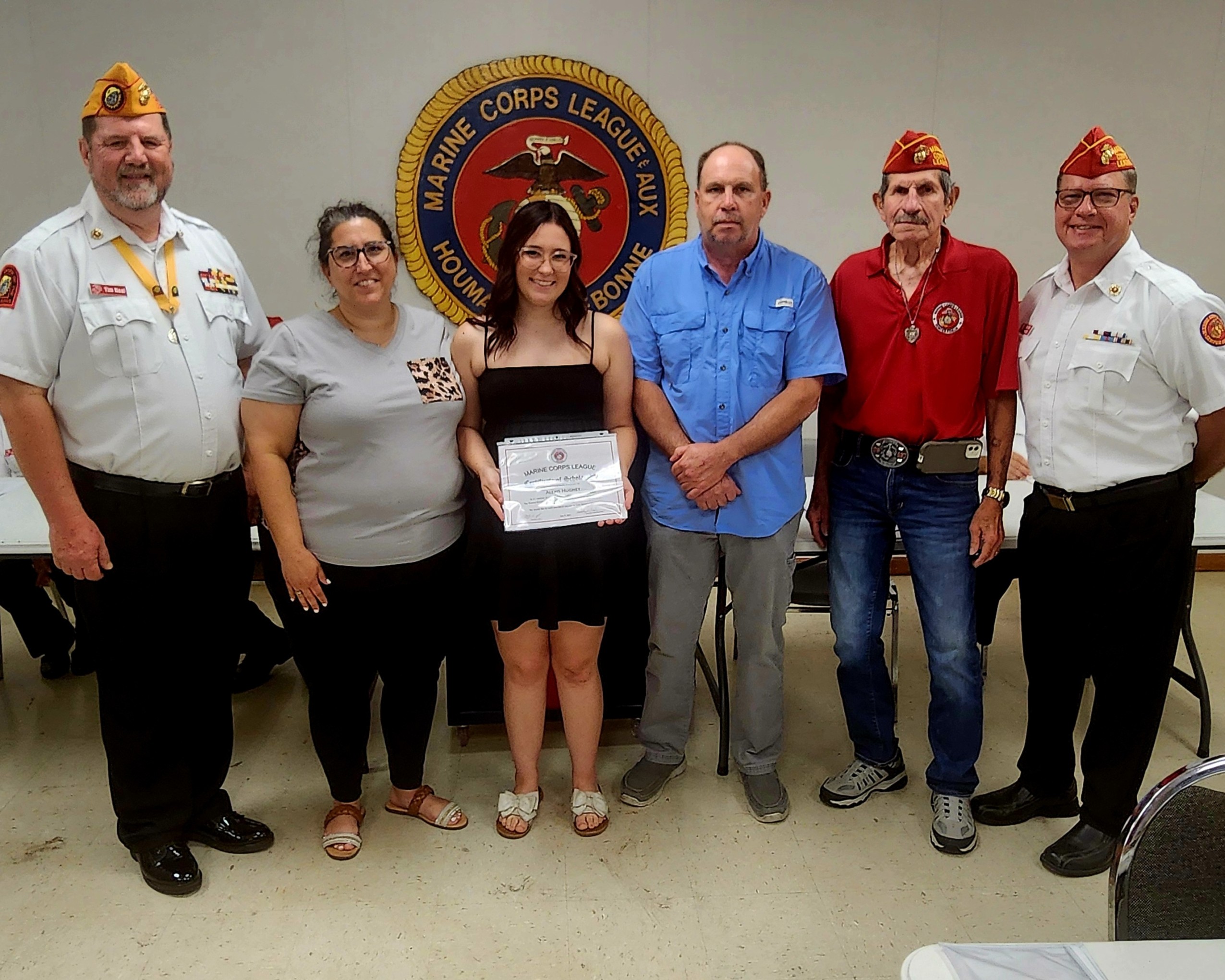 scholarship winners and family